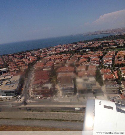 Istanbul Aerial View during Takeoff