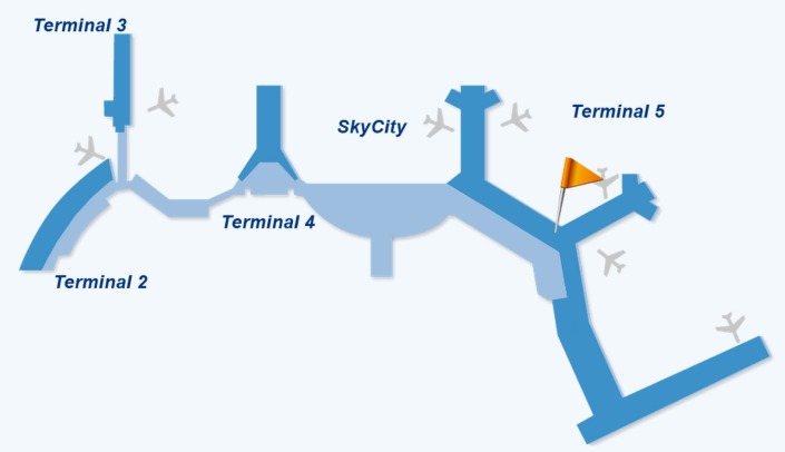 SAS Business Lounge Map - Stockholm Terminal 5