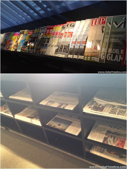 SAS Stockholm Lounge - Magazines and Newspapers