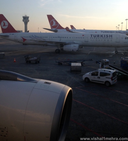 Turkish Airlines Aircraft at Istanbul airport ramp