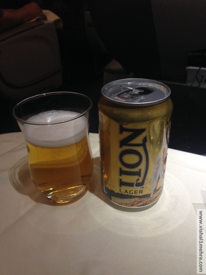 SriLankan A320 Business Class - Lion Beer