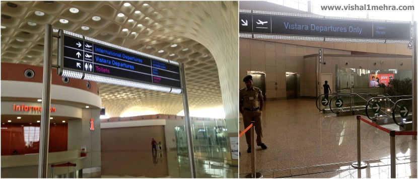Vistara exclusive departures area at Mumbai T2